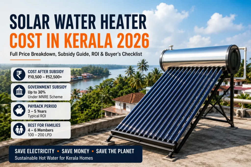Solar Water Heater Cost in Kerala